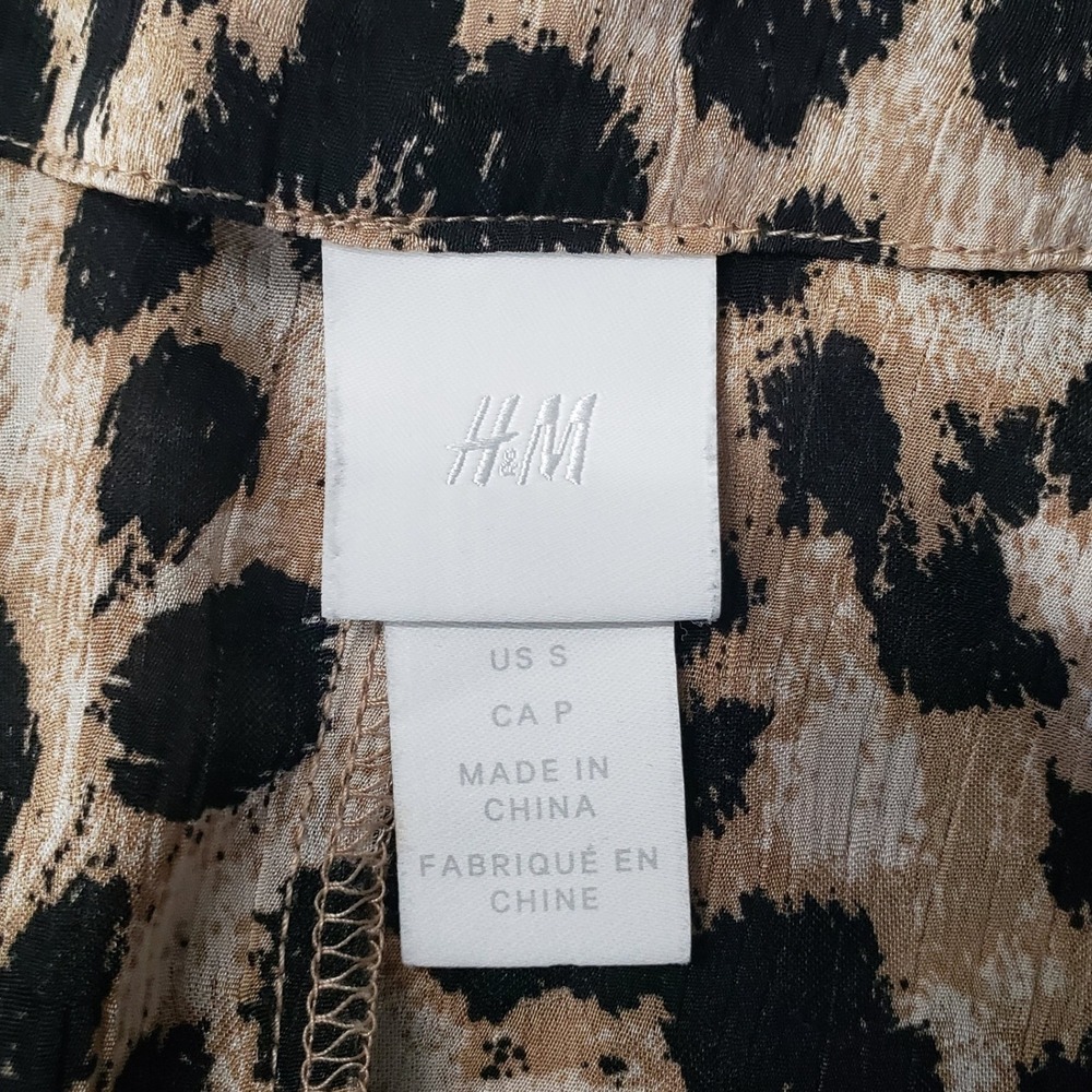 H&M Leopard Print Long Sleeve Maxi Duster Kimono Women Size S Festival Casual - Picture 5 of 6